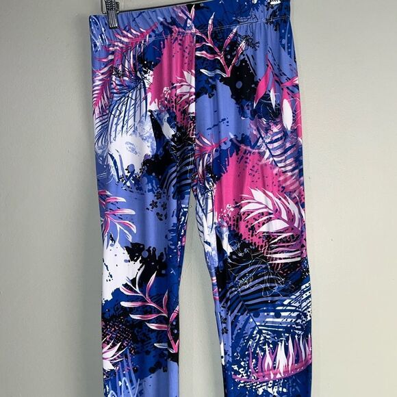 Love vibrant tropical print leggings size Large - Picture 4 of 6